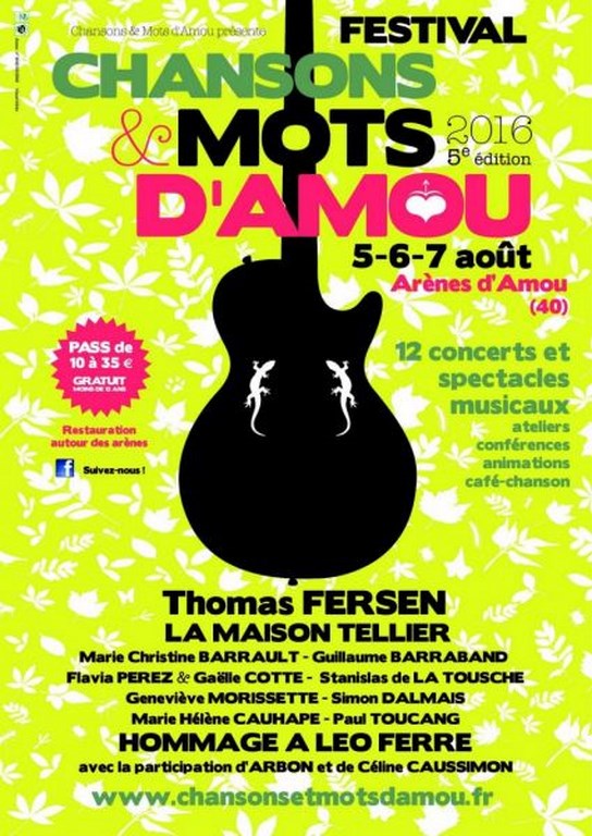  Festival Chansons et Mots d'Amou (landes , Aquitaine)